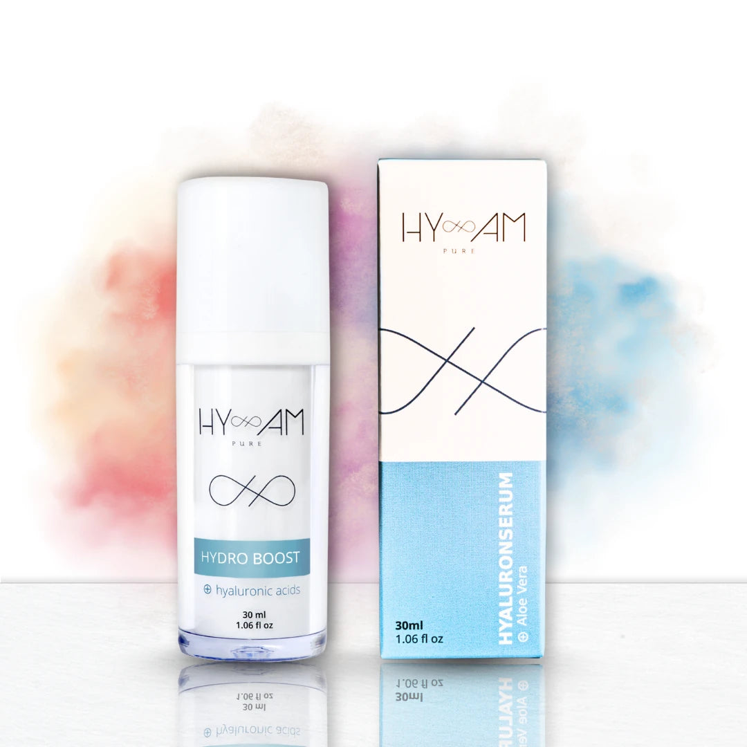 Feuchtigkeitsspendendes Hyaluronserum mit Aloe Vera, N-Acetylglucosamin & Polyglutaminsäure. Für glatte, regenerierte und strahlende Haut.